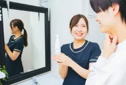 正しい洗顔方法の指導